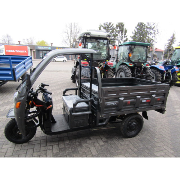 Вантажний електротрицикл FADA ВОЛ  з дахом 1500W 60V 58Ah